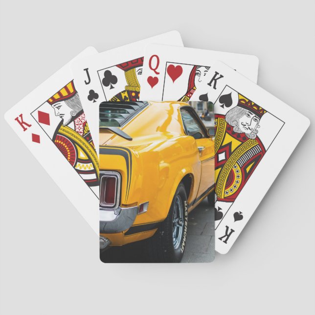 Klassischer Mustang-Superauto Spielkarten (Rückseite)
