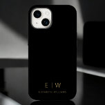 Klassischer Name der Minimalistischen Schwarz-Gold Case-Mate iPhone 14 Hülle<br><div class="desc">Steigen Sie mit unserem klassischen Elegant Modern Minimalistisch Monogram Name iPhone Case auf. Dieses sorgfältig gestaltete Gehäuse verbindet zeitlose Eleganz mit zeitgemäßem Minimalismus. Er ist perfekt gestaltet und schützt nicht nur Ihr Gerät, sondern fügt auch eine Touch personalisierten Stils hinzu. Die Optionen für die Anpassung von Monogrammen und Namen machen...</div>