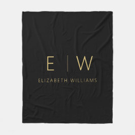 Klassischer Name der Minimalistischen Schwarz-Gold Fleecedecke
