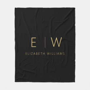 Klassischer Name der Minimalistischen Schwarz-Gold Fleecedecke