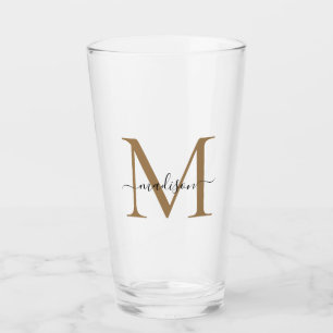 Klassischer Name der Schwarzen Gold Monogram, Eleg Glas