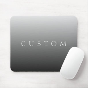 Klassischer Name oder Wort Farbverlauf Grau Mousepad