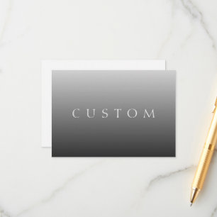 Klassischer Name oder Wort   Gradient Gray Begleitkarte