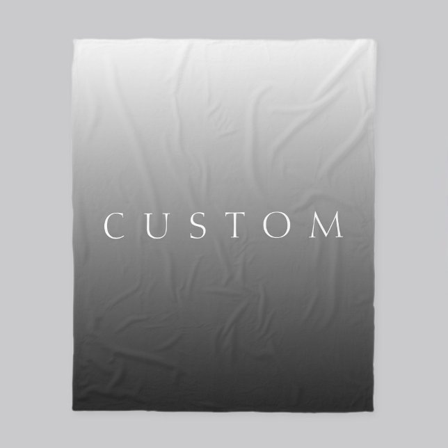 Klassischer Name oder Wort | Gradient Gray Fleecedecke (Von Creator hochgeladen)