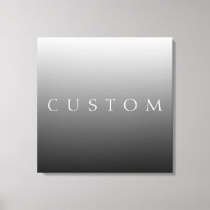 Klassischer Name oder Wort   Gradient Gray Leinwanddruck