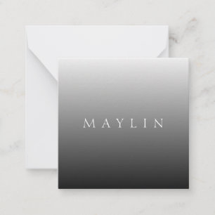 Klassischer Name oder Wort Gradient Gray Mitteilungskarte