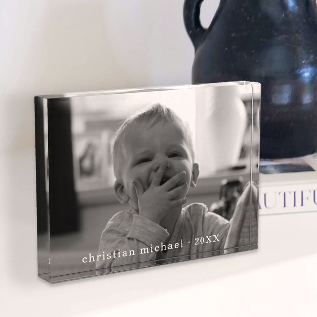 Klassischer Namensfoto-Block Fotoblock (Classic Name Custom Photo Block)