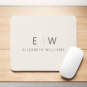 Klassischer neutraler, moderner Minimalistischer M Mousepad