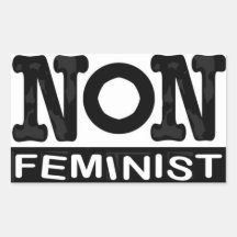 Klassischer nicht-feministischer Logo-Aufkleber