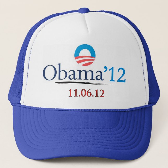 Klassischer Obamafernlastfahrer-Hut 2012 Truckerkappe (Vorderseite)