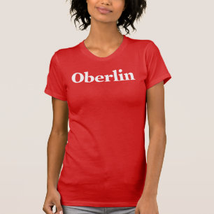 Klassischer Oberlin Women's Red T - Shirt (Tailore