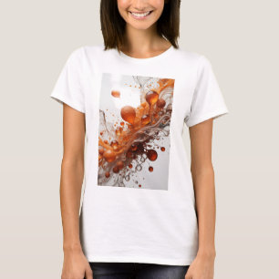 Klassischer Orange ABSTRACT ART Kunstdruck T-Shirt
