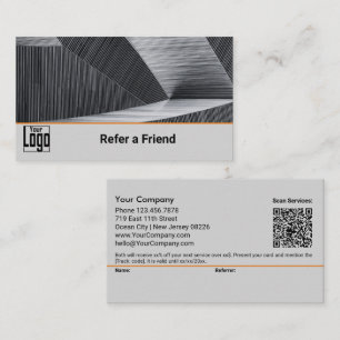 Klassischer Orange Accents Friend für benutzerdefi Empfehlungskarte