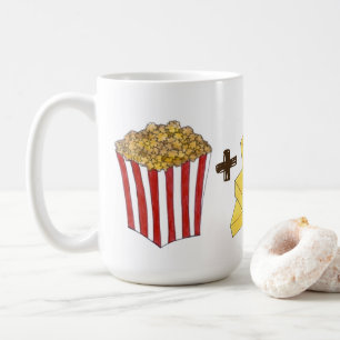 Klassischer Pairing Popcorn + Butter = Liebe Herz Kaffeetasse