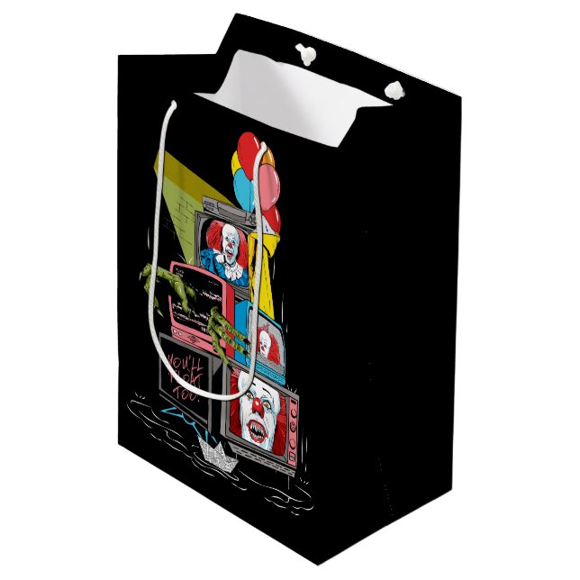 Klassischer Pennywise-TV-Stack - Sie werden auch s Mittlere Geschenktüte (Vorderseite Schrägansicht)