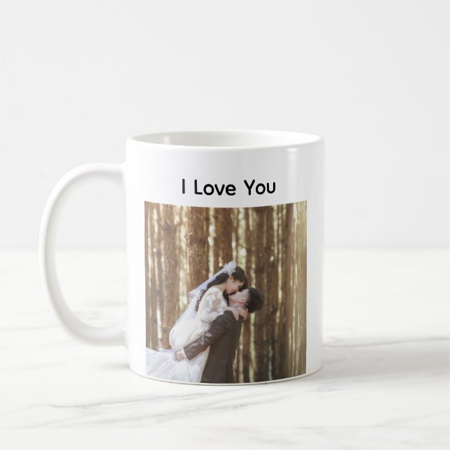 Klassischer personalisierter Becher | Individuelle Kaffeetasse (Links)