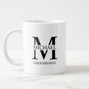 Klassischer Personalisierter Trauzeuge Kaffee Tass Jumbo-Tasse