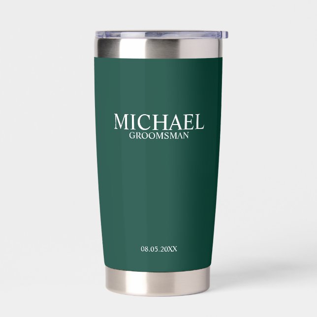 Klassischer Personalisierter Trauzeuge Thermobecher (Links)