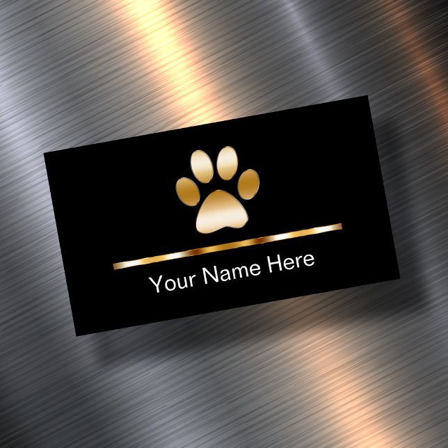 Klassischer Pet Service Magnetische Visitenkarte (Simple magnetic business cards for a pet care service)