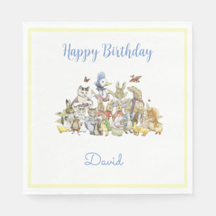 Klassischer Peter des Kaninchens Geburtstag Serviette