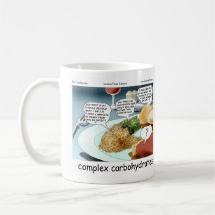 Klassischer Philosophischer Comic über komplexe Ko Kaffeetasse