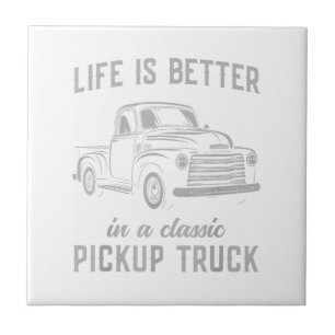Klassischer Pickup-Truck-Typ Vintage Fliese