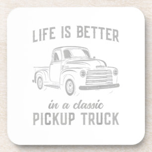 Klassischer Pickup-Truck-Typ Vintage Getränkeuntersetzer