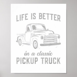Klassischer Pickup-Truck-Typ Vintage Poster