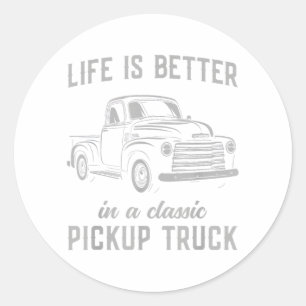 Klassischer Pickup-Truck-Typ Vintage Runder Aufkleber