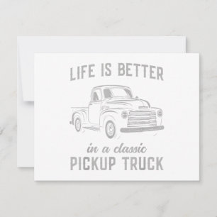 Klassischer Pickup-Truck-Typ Vintage Save The Date