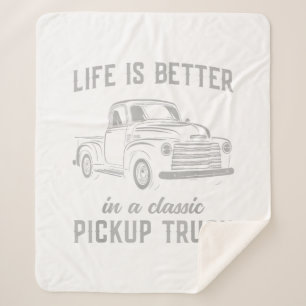 Klassischer Pickup-Truck-Typ Vintage Sherpadecke