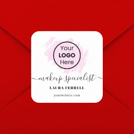 Klassischer Pinselpinsel mit benutzerdefinierten L Quadratischer Aufkleber