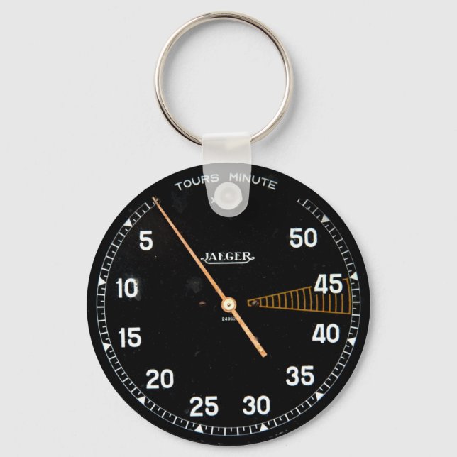 Klassischer Pkw-Rev-Zähler, Vintager Tachometer Schlüsselanhänger (Vorderseite)