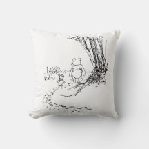 Klassischer Pooh-Bär & Ferkel Walking-Wurfkissen