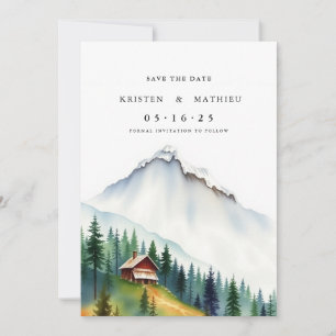 Klassischer Printable Mountain Save The Date