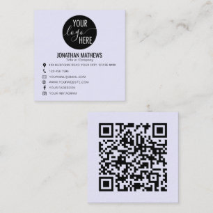Klassischer professioneller Unternehmenslogo-QR-Co Quadratische Visitenkarte