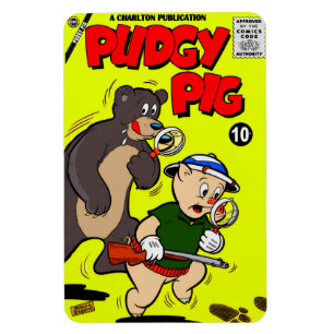 Klassischer PUDGY PIG Comic-Magnet Magnet
