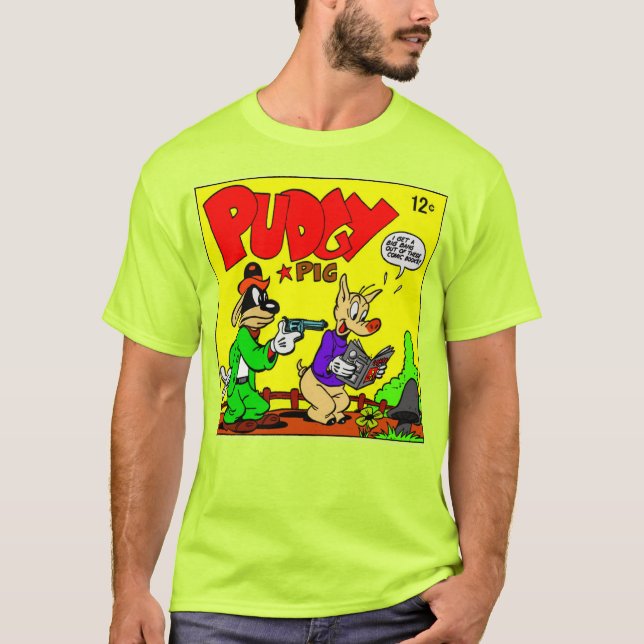 Klassischer Pudgy Pig-T - Shirt der 40er Jahre (Vorderseite)