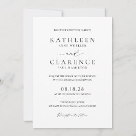 Klassischer QR Code Elegante Hochzeit Einladung