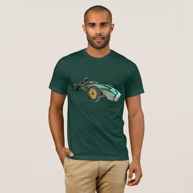 Klassischer Race Car Abstrakter T - Shirt (Vorne ganz)