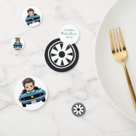 Klassischer Race Car Baby Boy Cruisin' in Dusche Konfetti