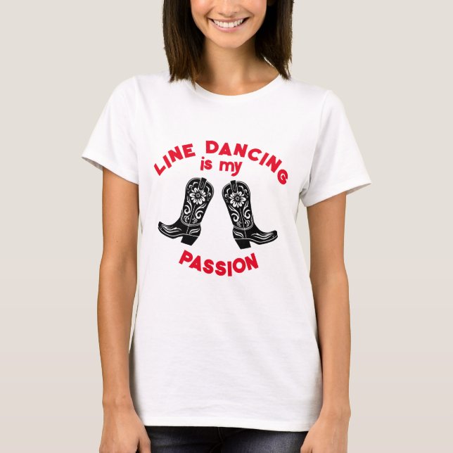 Klassischer Red Black Line Dancing T - Shirt (Vorderseite)