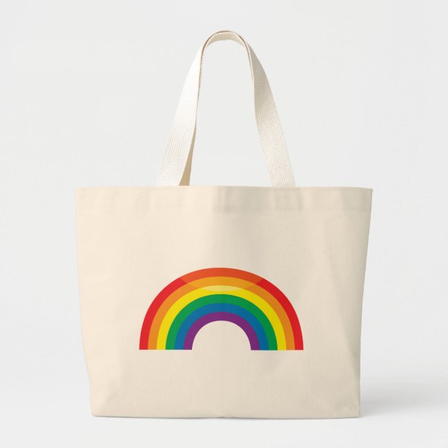 Klassischer Regenbogen Jumbo Stoffbeutel (Vorne)
