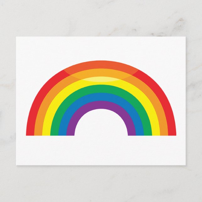 Klassischer Regenbogen Postkarte (Vorderseite)