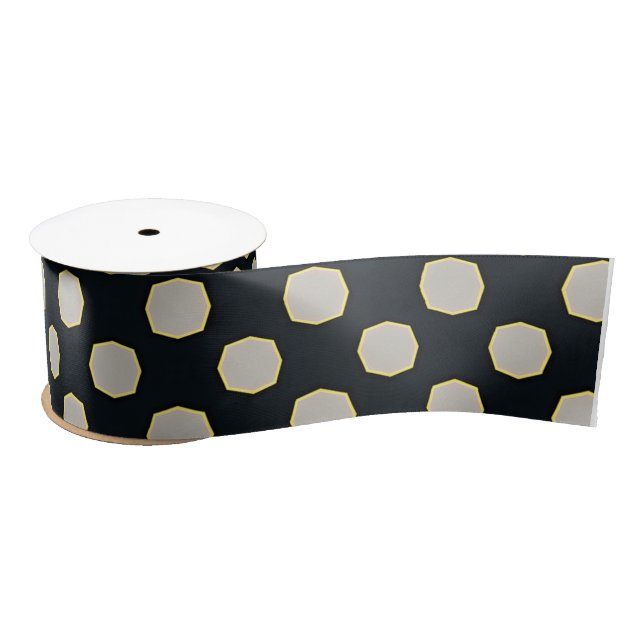 Klassischer Retro Black Polka Dot Satinband (Spule)