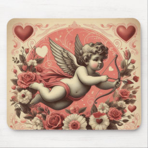 Klassischer/Retro-Cupid Valentinstag Mousepad