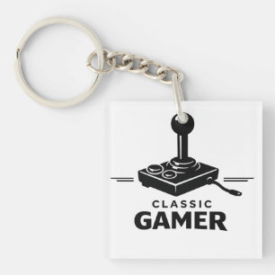 Klassischer Retro-Gamer-Joystick-Schlüsselanhänger Schlüsselanhänger