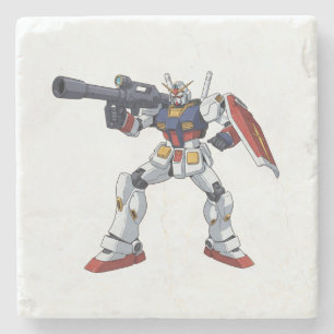 Klassischer Retro RX-78-2 Gundam Mecha Anime Illus Steinuntersetzer