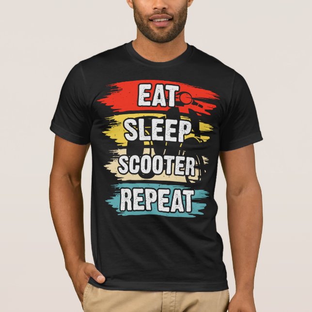 Klassischer Retro Scooter T-Shirt (Vorderseite)