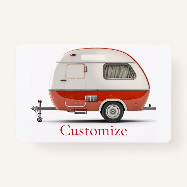 Klassischer Retro Teardrop Camper Thunder_Cove Ausweis (Vorderseite)